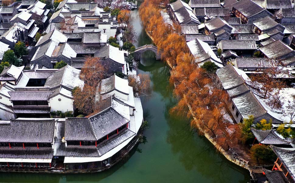 雪后古城+山东省枣庄市台儿庄古城.jpg